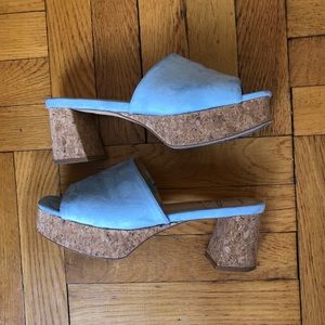 Platform cork mules